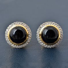 Product Description :- Product Specifications :-  Product Type- Earrings Gemstone: Natural black onyx Metal Color: Yellow Gold Metal: 14k yellow gold, 14k white gold Gemstone Size :   4mm,5mm, 6mm Diamond- Natural Certified Diamond color/clarity -  IJ - SI1 Certification  - IGI / SGL Have We Offer :-You Can Select From the Right Hand Side Of The Picture As Above On The Top. This is a stunning, feminine Necklace that works well for all occasions, styles, and ages.  You will love it! Customization Feminine Necklace, Fancy Gifts, Gemstone Stud Earrings, Gold Stud Earrings, Gemstone Studs, Gold Stud, Screw Back Earrings, Rings For Her, Round Earrings