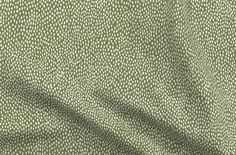 a green and white fabric textured with small dots on the outside, as well as an