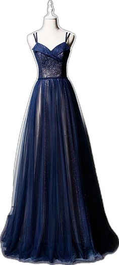 Dark Blue Evening Dress, Prom Dress Dark Blue, Prom Dress Dark, Tulle Long Prom Dress, Blue Evening Dress, Dress Dark Blue, Blue Evening Dresses, Blue Tulle, Long Prom Dress