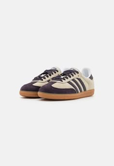 adidas Originals SAMBA OG - Trainers - putty grey/aurora black/silver metallic Adidas Samba Og, Shoe Wishlist, Aesthetic Shoes, Samara