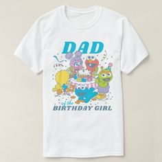 Celebrate your child's first birthday with this super cute Dad of the Birthday Boy or Girl shirt. Birthday Toddler Girl, Sesame Street Birthday Party, Baby's First Birthday, Sesame Street Party, Elmo Birthday, Sesame Street Birthday, Birthday Girl Outfit, Street Party, Toy Story Birthday