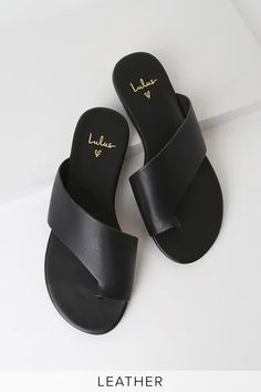 Genuine Leather Sandals, Sandal Heels, Black Leather Sandals