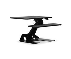 Amli Desktop Standing Desk Black - Scandinavian Designs Black Standing Desk, Tresanti Standing Desk, Vari Standing Desk, Desktop Standing Desk, Black Sit Stand Desk, Electric Sit Stand Desk, Modern Workspace, Desk With Storage, Modesty Panel