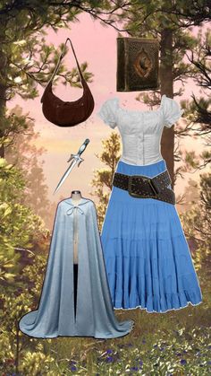 Arwen Costume Diy, Ella Enchanted Costume, Enchanted Costume, Arwen Costume, Midevil Dress, Haunted Mansion Costume, Ella Enchanted, Fairy Tale Costumes