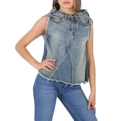 Designer Drapes, Ladies Tops, Asymmetrical Tops, True Blue, Fashion Tops, Womens Clothing Tops, New Fashion, Balenciaga, Shirt Blouses