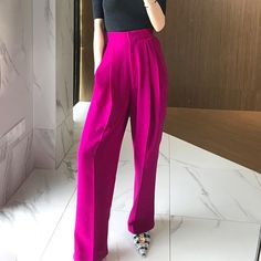 FREE SHIPPING High Waist Causal Loose Wide Leg Pants Korean Fashion Elegant, Autumn Korean Fashion, Khaki Suits, Loose Wide Leg Pants, Suit Pant, Long Trousers, Fashion Elegant, Wide Pants, Style Streetwear