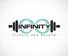 the logo for infinity, a fitness and beyond brand that is designed to look like