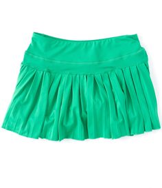 From GB Girls&#x2C; this skirt features:Solid Mid-risePull-on stylingMini lengthBuilt-in shortsPleated detailingRounded hemlineAthleisure silhouettepolyester/spandexMachine wash/tumble dryImported. Green Spring Tennis Skirt For School, Green Summer Skirt For School, Sporty Green Mini Skirt For Spring, Summer Fitted Tennis Skirt, Green Spring Skort For School, Spring Green Skort For School, Sporty School Skirt For Spring, Green Pleated Tennis Skirt For School, Green Lined Skirt Bottoms For School