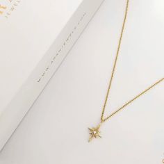 W H A T ∙ M A K E S ∙ T H I S ∙ S P E C I A L This gorgeous North Star Necklace is the perfect piece to add a touch of elegance to any outfit. The Necklace can be worn on it's own or can easily be layered with other chokers and necklaces. Wear this to any occasion and be ready to shine! This item is also referred to as Polaris necklace or star necklace. The necklace is available in 18k gold filled or 925 Sterling silver. An extender chain means it adjusts to fit different sizes (40-45cm). - we u Minimal Jewelry Necklace, Star Gold Necklace, North Star Necklace, Star Silver, Pole Star, Minimal Jewelry, North Star, Dainty Necklace, Star Necklace