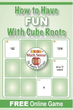 how to have fun with cube roots for kids and adults - free online game from k8 math sense