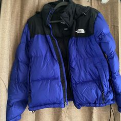 Like New Large Blue And Black The North Face Retro Nuptse Jacket North Face Retro Nuptse, Retro Nuptse Jacket, Nuptse Jacket, The North Face Jackets, North Face Jacket, Blue And Black, North Face, The North Face, Jackets For Women