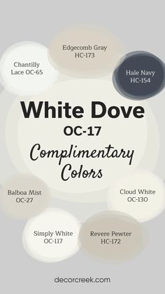 white dove complimentary colors are available for purchase