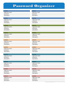 an image of a printable travel checklist with the words,'passport organizer '