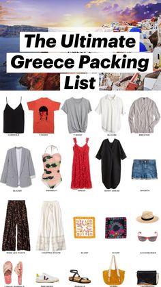 What To Pack For Greece, Pack For Greece, Greece Packing, Greece Packing List, Pack For Vacation, Light Beach, Greece Outfit, Holiday Outfits Women, Light Travel