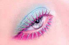 Editorial Make-up, Make Up Factory, Fantasy Make-up, Make Up Designs, Pink Mascara, Make Up Looks, Eye Makeup Remover, Blue Makeup