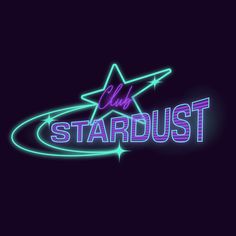 the neon stardust logo is shown against a dark background