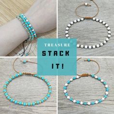 stack your style with our fascinating boho beaded bracelets , stack-able style and hand made with natural turquoise stones Adjustable Howlite Beaded Bracelets With Round Beads, Spiritual Turquoise Hand Wrapped Friendship Bracelets, Spiritual Hand Wrapped Turquoise Friendship Bracelets, Spiritual Hand-wrapped Turquoise Friendship Bracelets, Adjustable Turquoise Beaded Bracelets In Holistic Style, Adjustable Howlite Beaded Bracelets, Turquoise Stackable Friendship Bracelets As Gift, Adjustable Howlite Bracelets With Gemstone Beads, Howlite Bracelets With Round Beads As Gift