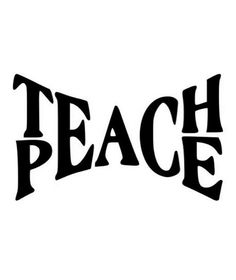 the word teach written in black on a white background