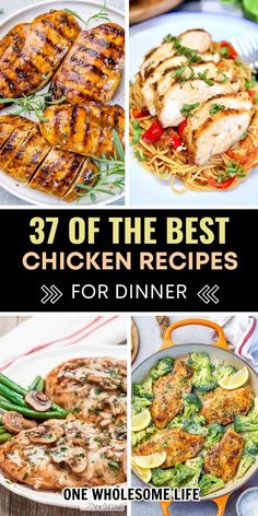 Collage of chicken breast recipes. Easy Chicken Breast Dinner Recipes, Easy Healthy Chicken Breast Recipes, Chicken Breast Dinner Recipes, Food With Rice, Easy Chicken Breast Dinner, Easy Delicious Chicken Recipes, Healthy Chicken Breast Recipes, Easy Chicken Breast Recipes, Chicken Breast Dinner