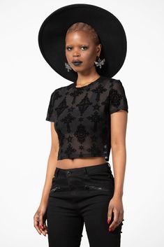 Killstar Clothing, Ladakh India, Party Outfits Night, Oversized Crop Top, Black Milk Clothing, Mesh Crop Top, Night Outfits, Lifestyle Brands, Mesh Fabric