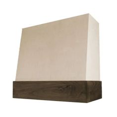 a white and brown wooden block on a white background