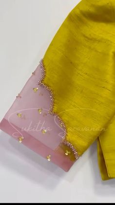 Neted Blouse Aari Work, Netted Hands Blouse Designs, Net Blouse Designs Pattern, Blouse With Net Designs, Yellow Saree With Pink Blouse, Blouse Designs With Net, Beautiful Blouse Designs, Net Blouse Designs, Net Saree Blouse Designs