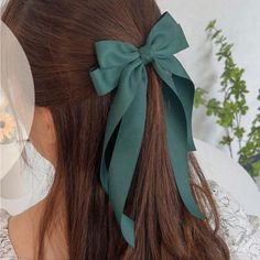 Green Christmas Hair Accessories, Teeth Jewelry, White Boho Dress, Bow Top, Christmas Hair, Christmas Party Dress, Ribbon Hair Bows, Hair Clips Girls, Ribbon Hair