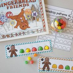 gingerbread friends activities and printables on a table