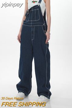 Overalls Winter, Vintage Suspenders, Suspender Jeans, Cargo Pants Streetwear, Pants Streetwear, Winter Streetwear, Denim Decor, Baggy Cargo Pants, Streetwear Casual