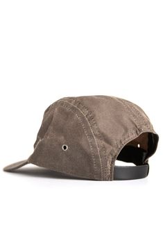 Bridge & Burn's signature camper hat, updated for wet weather. This cap provides protection from the elements with a quality waxed canvas manufactured in the U.S., and will withstand daily wear and tear. The waxed canvas finish will get better with age. 100% waxed canvas 5-panel construction Leather size adjustment strap Made in the USA Perfect for wet weather Urban 5-panel Baseball Cap For Outdoor, Rugged Adjustable Baseball Cap For Outdoor, Canvas 5-panel Hat For Outdoor Activities, Brown 5-panel Baseball Cap For Camping, Brown Cotton Baseball Cap For Outdoor Activities, Outdoor Canvas Baseball Cap With Flat Bill, Vintage Canvas Hat For Outdoor, Vintage Canvas Outdoor Hat, Adjustable Fit 5-panel Snapback Hat For Outdoor