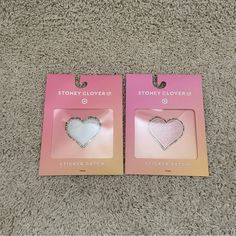 Stoney Clover Lane X Target Heart Sticker Patches Both Brand New White And Pink Available Stoney Clover Lane, Stoney Clover, Heart Patches, Sticker Patches, Heart Stickers, Pink White, Target, Women Accessories, Brand New