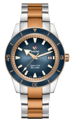 Rado Captain Cook, Captain Cook, Swiss Design, Used Watches, Luxury Timepieces, Free Bracelet, Gold Case, Automatic Watch, Men's Watch