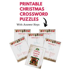 the printable christmas crossword puzzles with answer keys are available for all ages and abilitiess