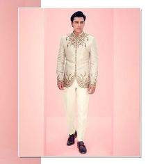 "Give yourself a best ethnic look by wearing this Hand made kadhaai Indian Coat with pants. Wedding Wear, Party wear. Made of Rich blend fabric this regular-fit set comprises a full-sleeved Indian Sherwani kurta with Pajama. This outfit with mojris will look apart on special occasions like in Wedding, Parties, Engagement, Family Functuons, etc. Metarial : Cotton fabric, Handmade, Buttons. Color : Cream More Color Options are Available) Sleeves : Long Pockets : Available Hand kadhaai Coat with pa Indian Sherwani, African Suit, Wedding Coat, Coat Plus Size, Handmade Buttons, African Dashiki, Silk Gifts, Indian Kurta, Pant Suits