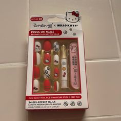 Final Sale Nwt Never Opened Hello Kitty Foundation, Hello Kitty Beauty Products, Hello Kitty Nail File, Hello Kitty Glue On Nails, Hello Kitty Nail Sticker Nails, Travel Size Makeup Brushes, Sparkle Makeup, Travel Size Makeup, Kitty Makeup