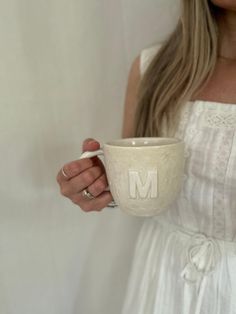 Deep Textured Personalized Mug - MuddyHeartMuddyHeartmug Big Mugs, Diy Pottery Painting, Getting A Puppy, Diy Pottery, Makes You Beautiful, Personalized Mug, Pottery Pieces, Pottery Painting, White Interior