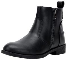 PRICES MAY VARY. BRING ON MODERN STYLE: shape with a soft faux leather upper, the ankle boots are modern and tasteful. VERSATILE: these women’s ankle booties are suitable for many occasions, such as daily riding, business work, outdoor shopping, etc. CONVENIENT: Side zipper makes these casual fashion boots easy to take on and off COMFORTABLE: the skin-friendly lining is soft and breathable, delivering a great cozy for all-day wearing Heel measures approximately 1.33". black ankle boots women bla Black Boots For Women No Heel, Aesthetic Art Quotes, Short Booties, Booties For Women, Outdoor Shopping, Short Black Boots, Womens Work Boots, Boots Zipper, Boots For Short Women