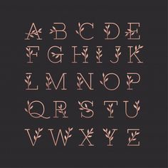 the alphabet is made up of leaves and letters