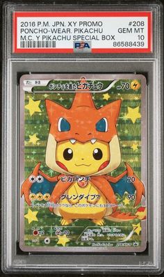 a pokemon card with an image of a pikachu