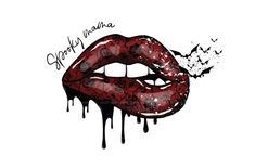 Gothic Lips, Halloween Lips, Lips Graphic, Bat Flying, Lips Shirt, Spooky Mama, Goth Halloween, Mama Png, Gothic Halloween