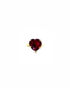 Rainbow Heart Ring in Red Garnet — FRY POWERS Heart-shaped 14k Gold Birthstone Ring, Yellow Gold Stackable Rings For Valentine's Day, Red Heart Ring In 14k Gold, Heart Shaped Yellow Gold Gemstone Ring, Red 14k Gold Heart Ring For Promise, Red 14k Gold Heart Promise Ring, Heart-shaped Yellow Gold Gemstone Ring, 14k Gold Red Heart Ring For Promise, Yellow Gold Heart-shaped Gemstone Ring