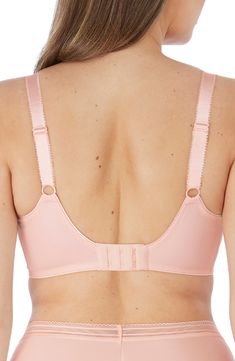 Feminine Low-cut Pink Bra, Spring V-neck Bra With Built-in Support, Pink Elastane Top With Built-in Bra, Stretch Pink V-neck Bra, Affordable Pink Bra With Built-in Support, Support Bras, Sports Bra, Blush, Bra