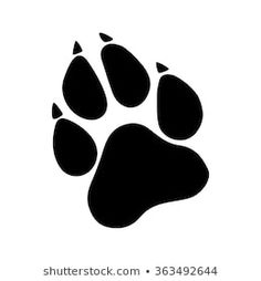 an animal's paw print on a white background