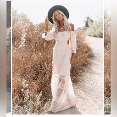 Reposhing This Item I Purchased From @Mm4848. Loved It, But Ready To Rotate For Something New. Questions? Leave A Comment Below! Stile Boho Chic, Photographie Portrait Inspiration, Cutout Maxi Dress, Dress Women Elegant, Foto Poses, Half Skirt, Textured Dress, Maxi Dress Evening, White Maxi Dresses