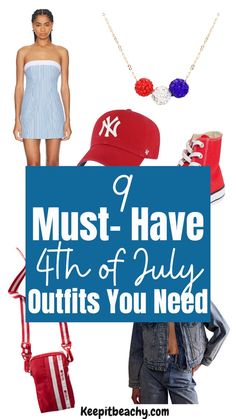 These 4th of July outfits are so adorable. I am loving the cute mini blue dress and red Yankees hat combination. Such an easy look that screams summer! Red Yankees Hat, Cute 4th Of July Outfits, Beach Outfits Teenager, Mini Blue Dress, Beach Outfit Men, Country Summer Outfit, Yankees Hat, Plaid Set