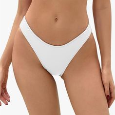 Bellecarrie Women's Cheeky Brazilian Bikini Bottoms Low Rise High Cut Swim Bottom White - Size Med. Nwt Fabric Type 82% Nylon, 18% Spandex Care Instructions Machine Wash Bellecarrie Cheeky Brazilian Bikini Bottoms For Women Are Elastic, Skin-Friendly And Durable, Dry Quickly, Wash Easily, Soft And Comfortable To Wear. Fully Lined Swim Bottoms Without Any Irritation, Not See-Through, Bring You Enough Security. A Bikini Bottom With Low Coverage And Sexy Brazilian Cut Can Show Enough Skin. The Hips Trendy Brief Swimwear For Beach Season, Trendy Fitted Swimwear Brief, Trendy Fitted Swim Briefs, Trendy Fitted Brief Swimwear, Trendy White Seamless Bottoms, White Brief Swimwear For Vacation, Trendy White Swimming Bottoms, Trendy High Waist White Swimwear, Trendy White Seamless Swimwear