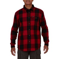 Explore your world in comfort and style with this men's flannel shirt from Smith's Workwear. Explore your world in comfort and style with this men's flannel shirt from Smith's Workwear. Heavyweight brushed flannel fabric Buffalo plaid pattern Button front 1 flap pocket with pen slot Long sleevesFIT & SIZING Relaxed fitFABRIC & CARE Cotton, polyester Machine wash Imported Color: Dark Red. Gender: male. Age Group: adult. Material: Polyester|Cotton Blend. Buffalo Plaid Flannel, Buffalo Plaid Pattern, Cotton Polyester Fabric, Mens Workwear, Mens Flannel Shirt, Button Down Shirt Mens, Mens Flannel, Big Clothes, Long Sleeve Flannel