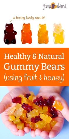 healthy and natural gummy bears using fruit & honey by mary snacck image