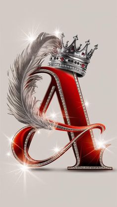 the letter a with a crown on top