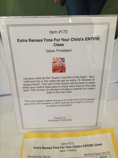 an extra recess time for your child's entire class at the children's centre